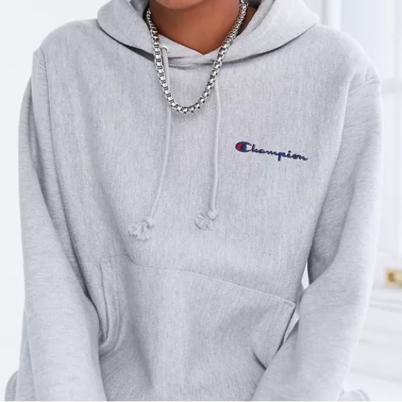 Champion Tops - 🩷AUTHENTIC CHAMPION GRAY HOODIE SWEATSHIRT FALL WINTER SIZE LARGE LOGO